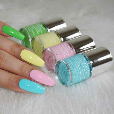 Debelle Gel Nail Polish Combo Set Of 5 Kiwi Lime Pastels -40ml (8ml Each)