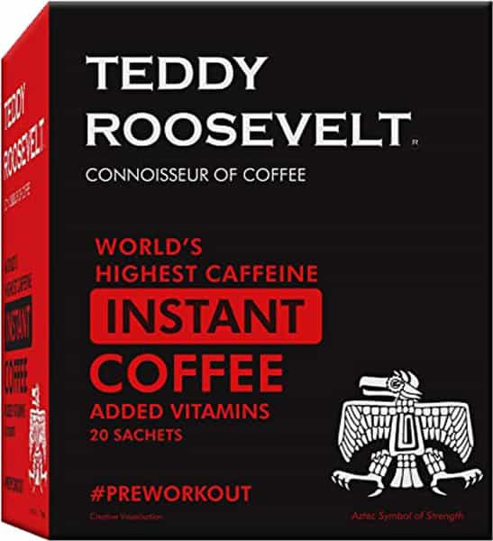 Teddy Roosevelt High Caffeine Instant Coffee Added Vitamins 50G
