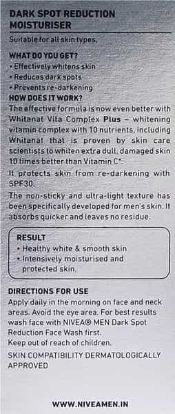 Nivea Men Dark Spot Reduction Cream 20 Ml