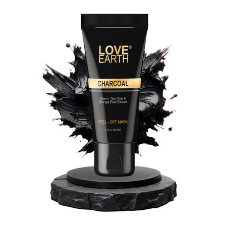 Love Earth Charcoal Peel Off Mask With Activated Charcoal & Neem Extracts For Pimples Removal 50G