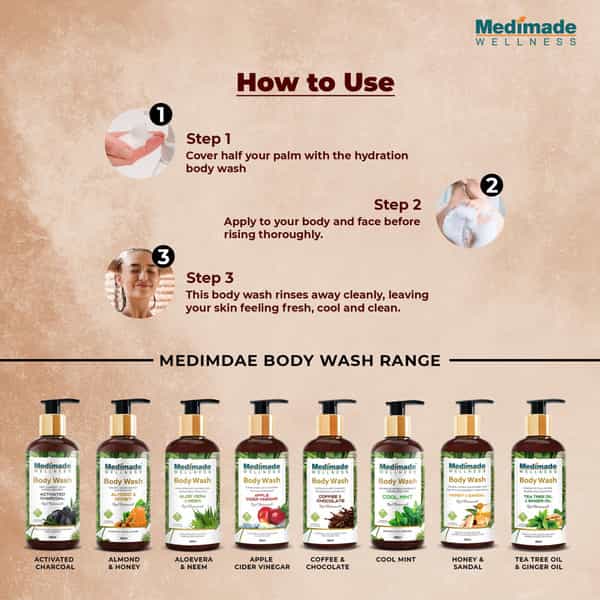 Medimade Coffee And Chocolate Body Wash - 300 Ml X 2 ( Pack Of 2 )