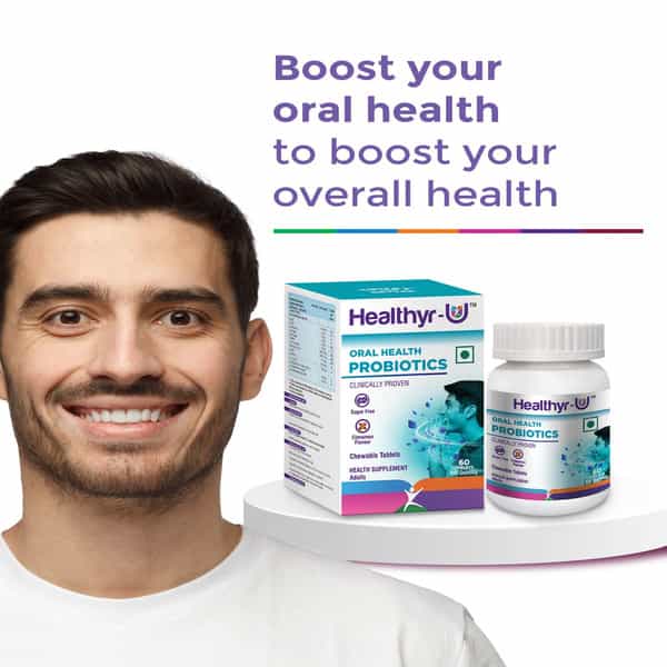Healthyr-U Cinnamon Flavour Sugar Free Oral Health Probiotics Bottle Of 60 Tablets