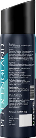 Peter England Fresh Fragrance Deodorant Aqua - 150 Ml