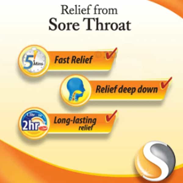 Strepsils Blister Orange 100+4 Units | Fights Bacterial Infection | For Cough & Cold