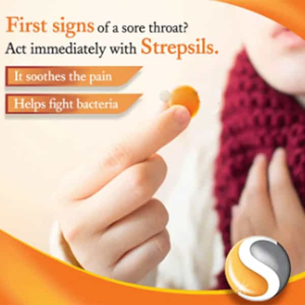 Strepsils Blister Orange 100+4 Units | Fights Bacterial Infection | For Cough & Cold