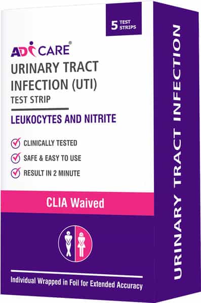 Adicare Uti Test Kit|\Urinary Tract Infection (Uti) Detection At-Home Test Pack Of 5
