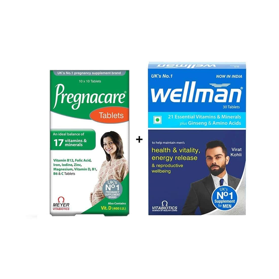 Buy Pregnacare Pregnancy Supplement (19 Vitamins And Minerals) 100 Tablets With Wellman 30