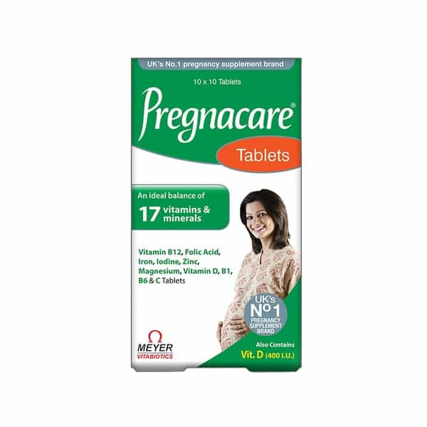 Pregnacare - Pregnancy Supplement (19 Vitamins And Minerals)-100 Tablets With Wellman 30 Tablet Free