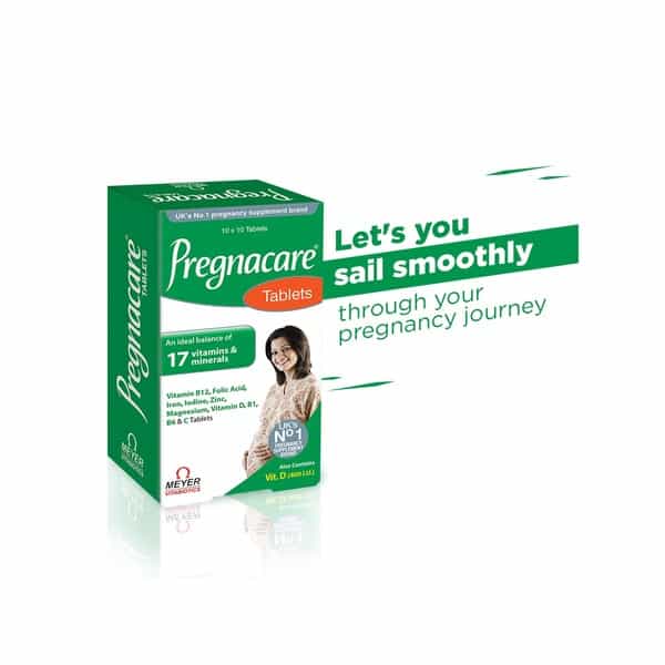 Pregnacare - Pregnancy Supplement (19 Vitamins And Minerals)-100 Tablets With Wellman 30 Tablet Free
