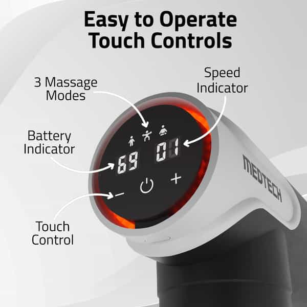 Medtech Blaze Massage Gun | 99-Speeds | Deep Tissue Massager For Pain Relief & Muscle Recovery
