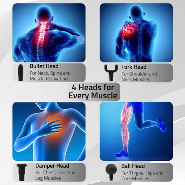 Medtech Blaze Massage Gun | 99-Speeds | Deep Tissue Massager For Pain Relief & Muscle Recovery