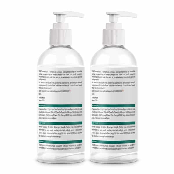 Cgg Cosmetics 2% Salicylic Acid Serum In Body Lotion | Acne Reduction | 200Ml Each (Pack Of 2)