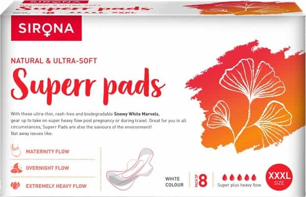 Sirona Natural Ultra Soft Superr Pads ( 420Mm ) - 8 Pieces
