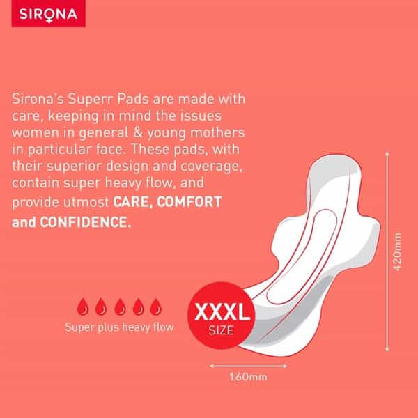 Sirona Natural Ultra Soft Superr Pads ( 420Mm ) - 8 Pieces