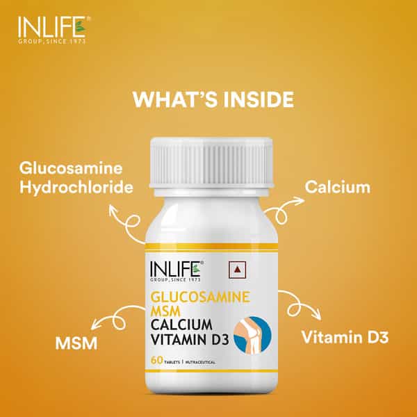 Inlife Glucosamine Msm With Calcium & Vitamin D3 For Joint Care Supplement - 60 Tablets