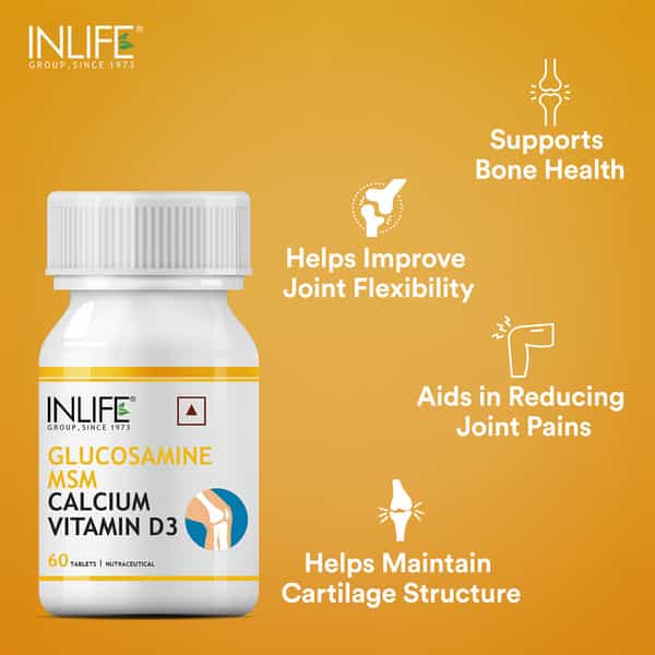 Inlife Glucosamine Msm With Calcium & Vitamin D3 For Joint Care Supplement - 60 Tablets