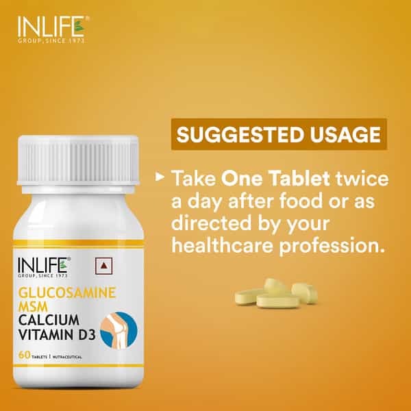 Inlife Glucosamine Msm With Calcium & Vitamin D3 For Joint Care Supplement - 60 Tablets