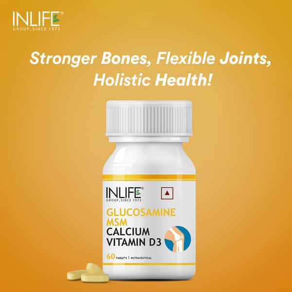 Inlife Glucosamine Msm With Calcium & Vitamin D3 For Joint Care Supplement - 60 Tablets