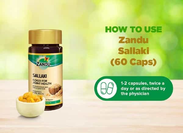 Zandu Sallaki Pure Herb Joint Support Capsules Bottle Of 60
