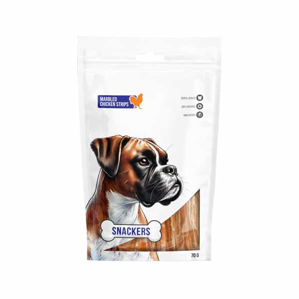 Snackers Marbled Chicken Strips Dog Treats | 70 G