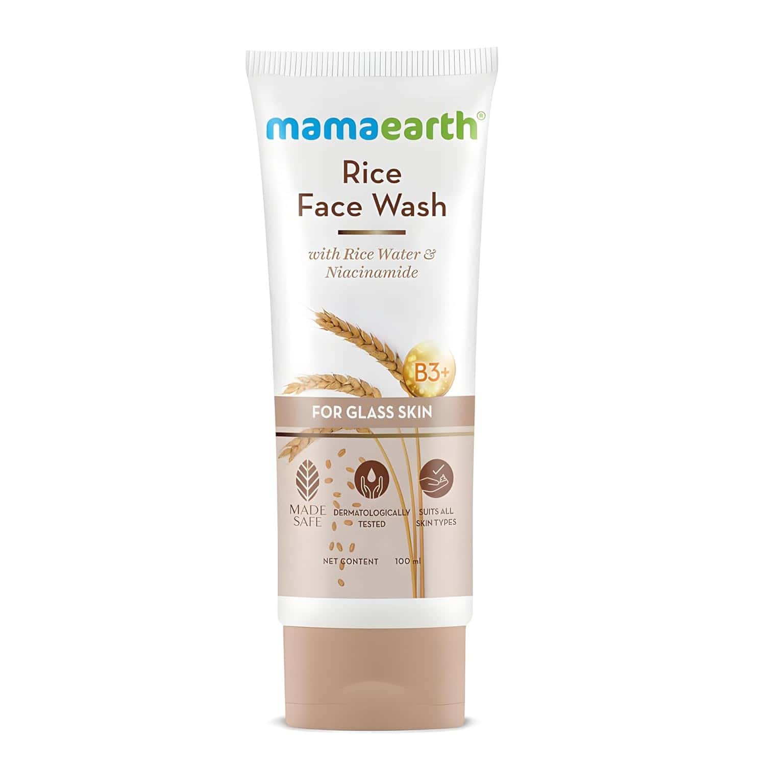 Mamaearth Rice Face Wash With Rice Water & Niacinamide For Glass Skin - 100ml
