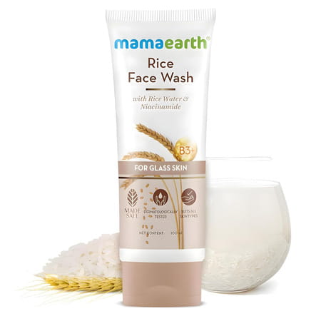 Mamaearth Rice Face Wash With Rice Water & Niacinamide For Glass Skin - 100Ml