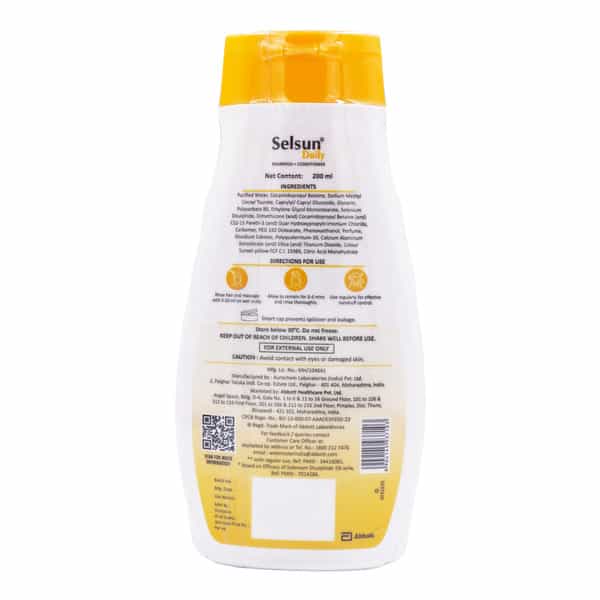 Selsun Daily 2 In 1 Shampoo + Conditioner For Dandruff Control 200Ml