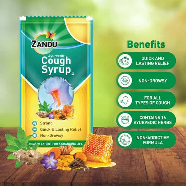 Zandu Ayurvedic Cough Syrup - 8 Ml
