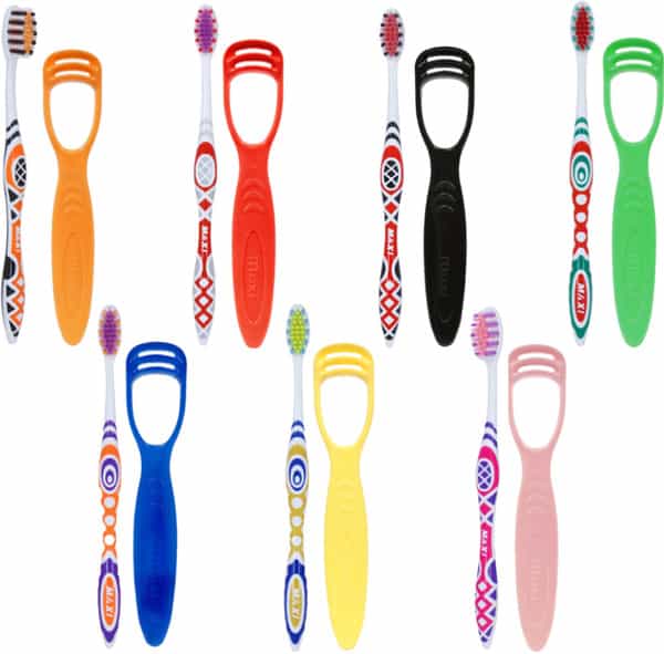 Maxi Style Toothbrush & Tongue Cleaner-Oral Hygiene Kit (Buy 1 Get 1 Free)
