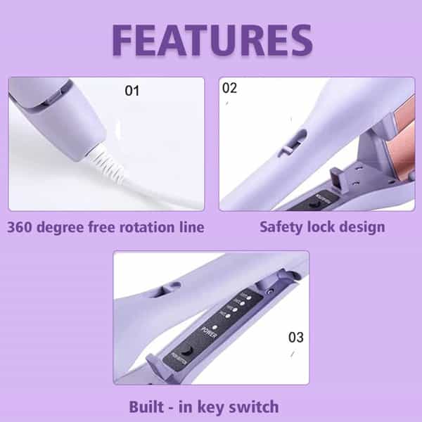 Ktein Wave Hair Curling Iron | 2-Barrel Ionic Wavy Hair Curler | 32Mm Multifunctional Hair Waver