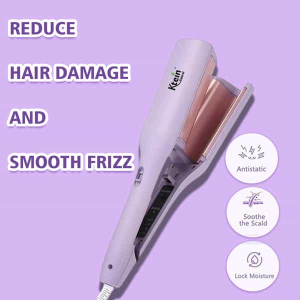 Ktein Wave Hair Curling Iron | 2-Barrel Ionic Wavy Hair Curler | 32Mm Multifunctional Hair Waver