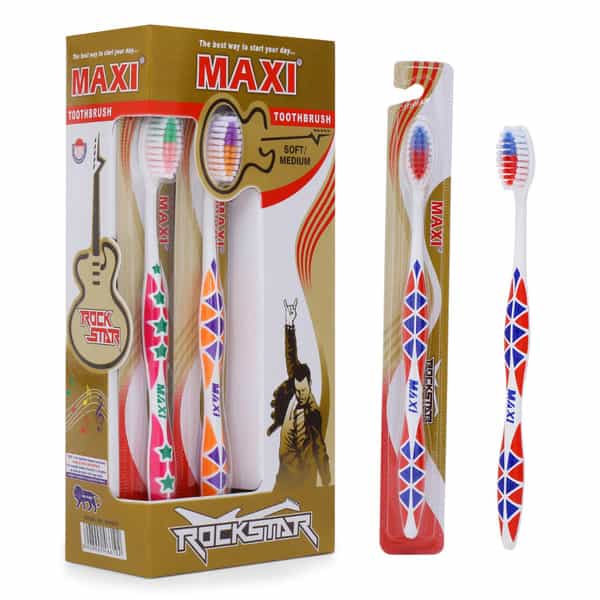 Maxi Rockstar Soft Toothbrush (Pack Of 12)