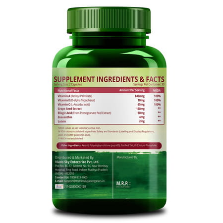 Himalayan Organics Dark Spots Pigmentation Support | Lighten Blemishes | Bottle | 60 Veg Capsules