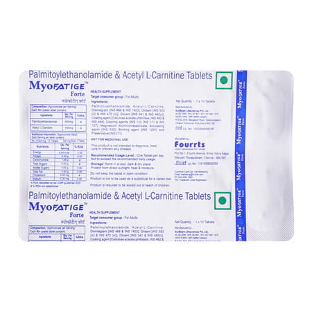 Myofatige Forte Strip Of 10 Tablets