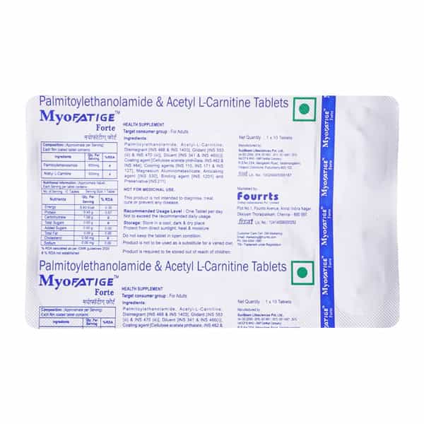 Myofatige Forte Strip Of 10 Tablets