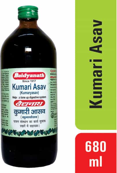 Baidyanath Asli Ayurved Kumari Asav 680Ml Healthy Digestive Ayurvedic Syrup For Acidity