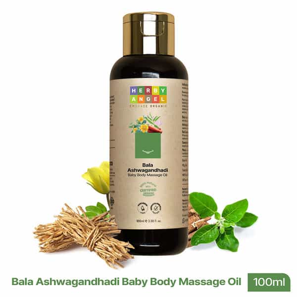 Herby Angel Body Massage Oil For Babies & Kids - 100Ml