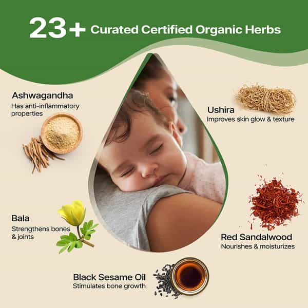 Herby Angel Body Massage Oil For Babies & Kids - 100Ml