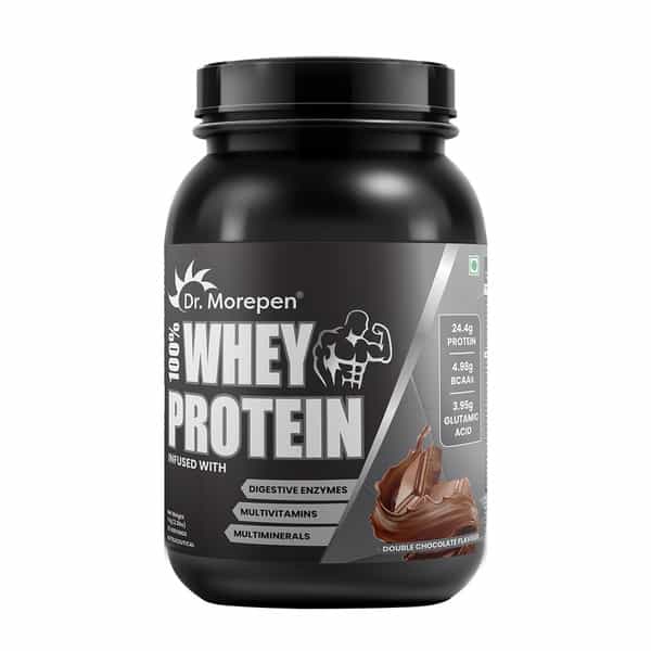 Dr. Morepen 100% Whey Protein Double Chocolate | Powder | 1 Kg