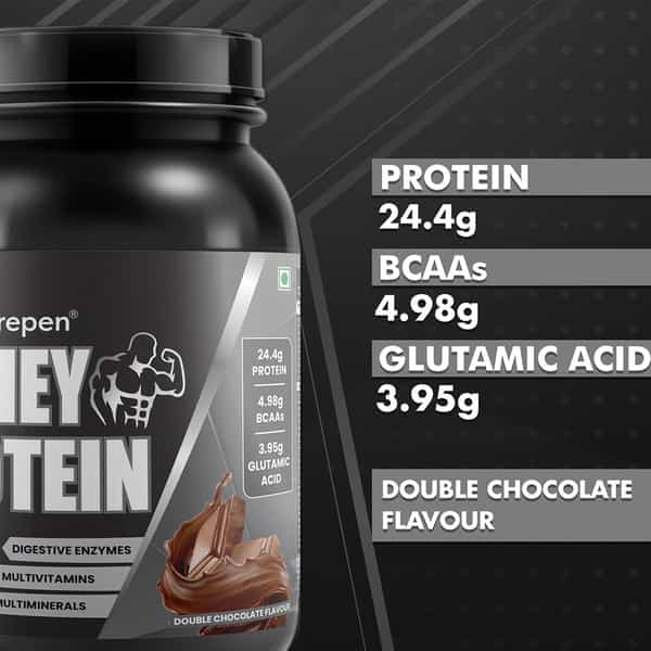 Dr. Morepen 100% Whey Protein Double Chocolate | Powder | 1 Kg