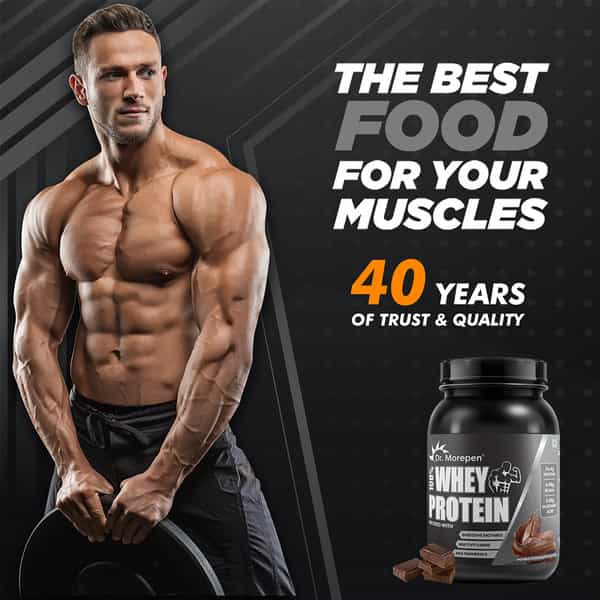Dr. Morepen 100% Whey Protein Double Chocolate | Powder | 1 Kg