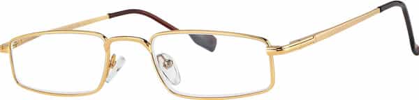 Klar Eye Full Rim Rectangle Reading Glasses Men And Women Powers +0.75 To +3.50+1.75 Power Gold