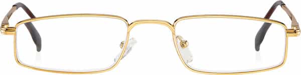 Klar Eye Full Rim Rectangle Reading Glasses Men And Women Powers +0.75 To +3.50+1.75 Power Gold