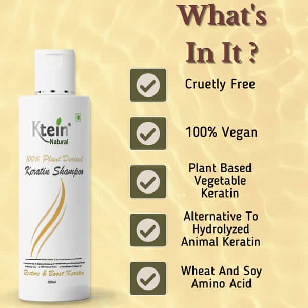 Ktein Natural 100% Plant Derived Keratin Shampoo (200Ml)