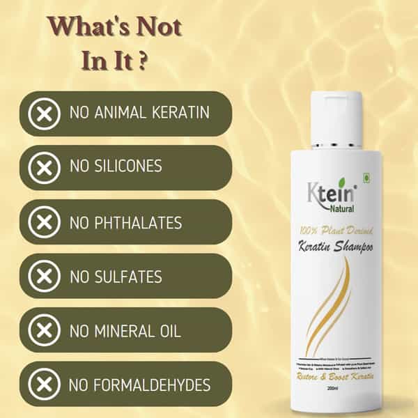 Ktein Natural 100% Plant Derived Keratin Shampoo (200Ml)