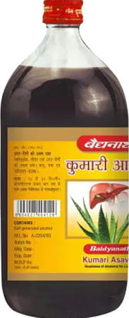 Baidyanath Kumari Aasav With Goodness Of Aloevera For Liver|450 Ml (Pack Of 2)