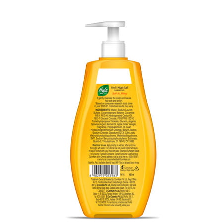 Nyle Naturals Soft And Shiny Anti Hairfall Shampoo | With Apple Cider Vinegar & Argan Oil | 400ml