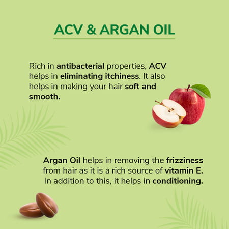 Nyle Naturals Soft And Shiny Anti Hairfall Shampoo | With Apple Cider Vinegar & Argan Oil | 400ml