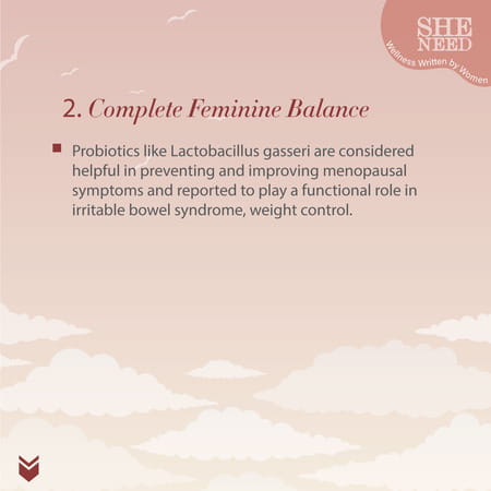 Sheneed Daily Probiotics - Complete Feminine Balance| Good Bacteria & Yeast - 60 Capsules