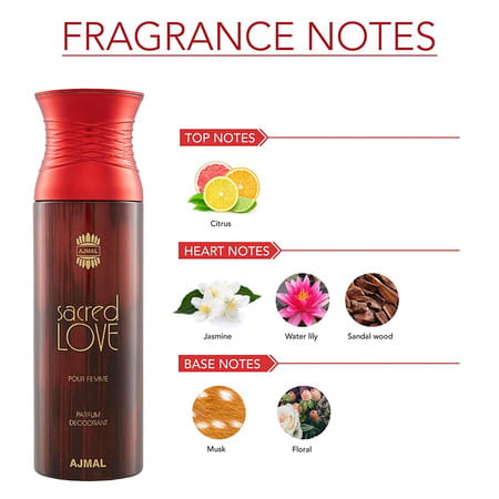 Ajmal Shine Eau De Parfum Powdery 75ml Perfume For Women And Sacred Love Deodorant 200ml For Women